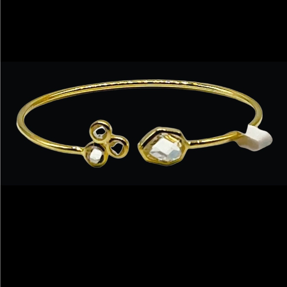 Chic Gold-Tone Bracelet with Crystal Details